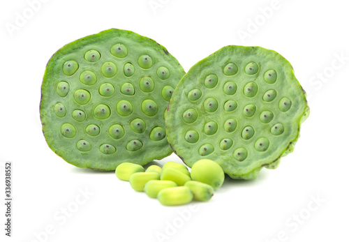 lotus seeds an isolated on white background