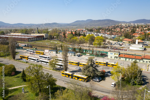 Szentendre intercity bus service station. Important transport center in the Danube Bend. 