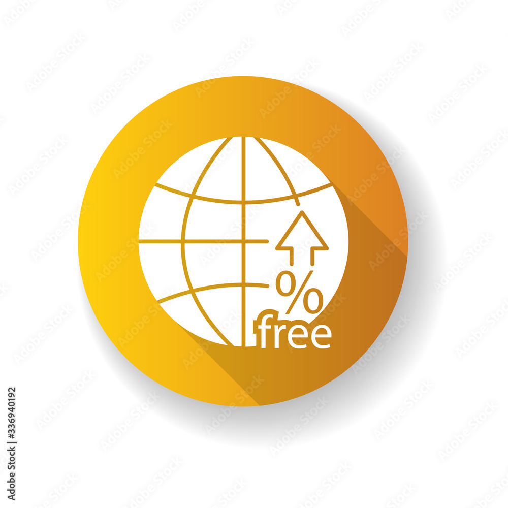Non-tariff barriers yellow flat design long shadow glyph icon. Tax free trade. Import quota and licensing, subsidy, customs delay, technical barriers. Silhouette RGB color illustration Non-tariff barriers yellow flat design long shadow glyph icon. Tax free trade. Import quota and licensing, subsidy, customs delay, technical barriers. Silhouette RGB color illustration