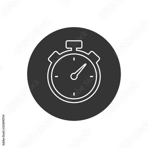 Chronometer timer isolated line icon. Vector in modern flat