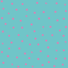 Acrylglasbilder Polka-Dot-Muster Rosa Punkte auf Türkis Hintergrund  © Pavel