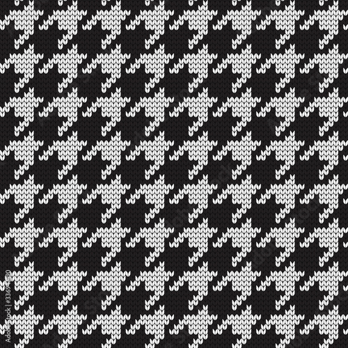 Knitted seamless vector classic pattern hound tooth