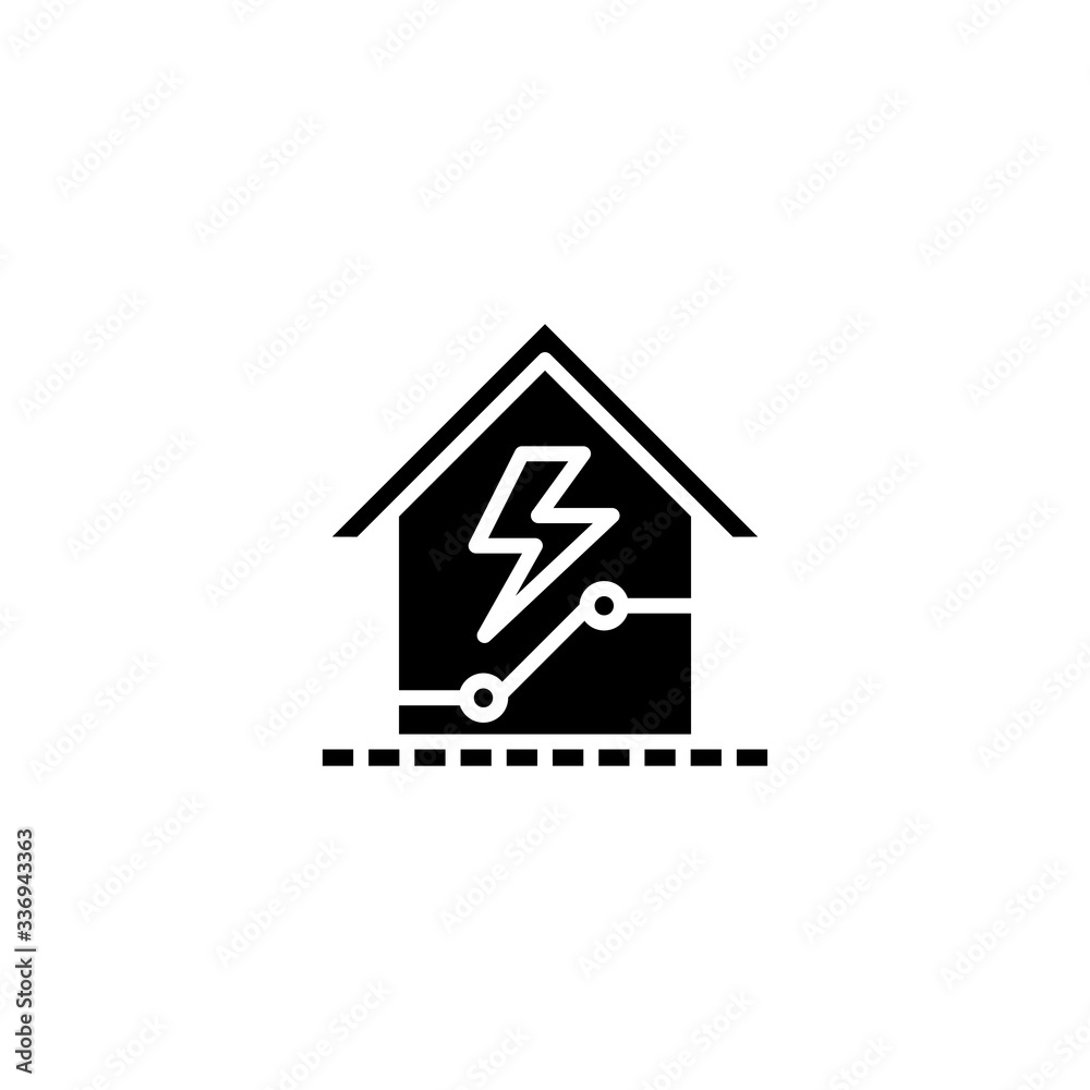 Home sustainable ecology recycle energy icon. Power and renewable, generator, ecology symbol. Trendy Flat style for graphic design, Web site, UI. EPS10. - Vector illustration Home sustainable ecology recycle energy icon. Power and renewable, generator, ecology symbol. Trendy Flat style for graphic design, Web site, UI. EPS10. - Vector illustration