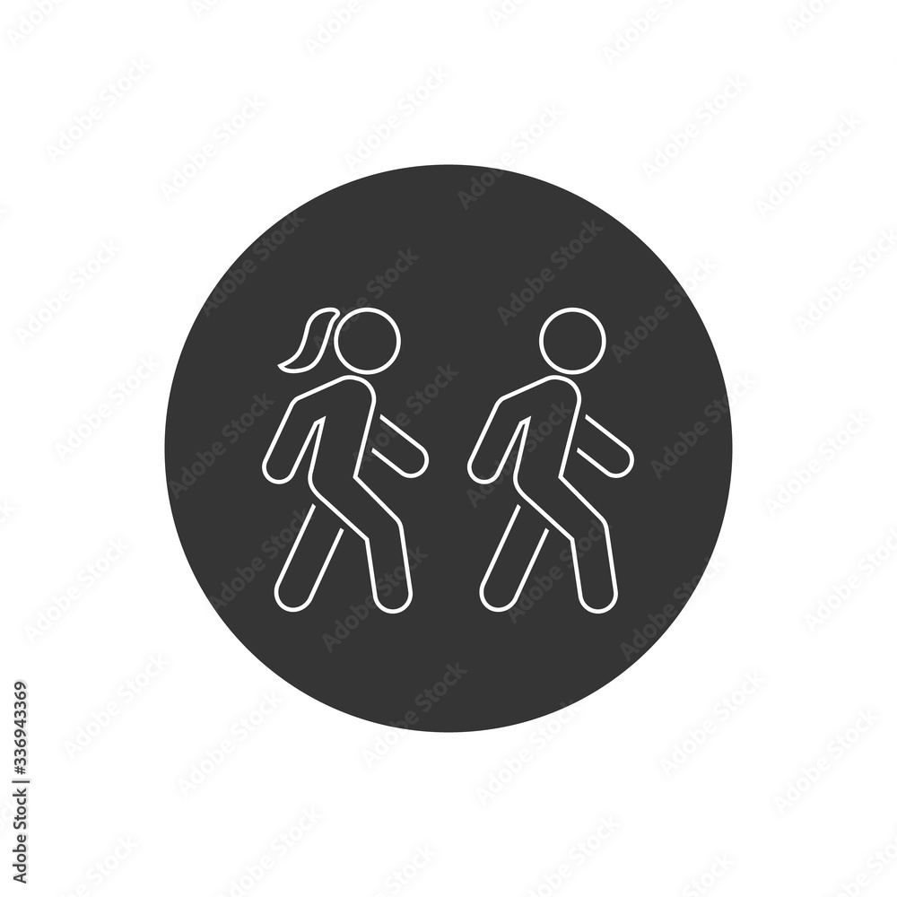 Walk line icon symbol logo template. Vector illustration Walk line icon symbol logo template. Vector illustration