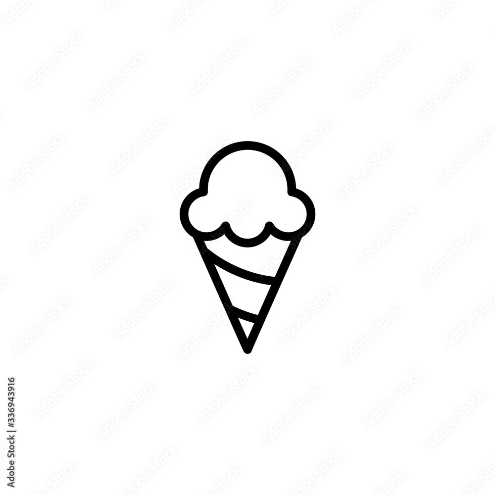 Ice cream cup icon isolated. Modern sweet vanilla desert sign. Trendy vector chocolate cram symbol for web site design, button to mobile app. Vector illustration. Ice cream cup icon isolated. Modern sweet vanilla desert sign. Trendy vector chocolate cram symbol for web site design, button to mobile app. Vector illustration.