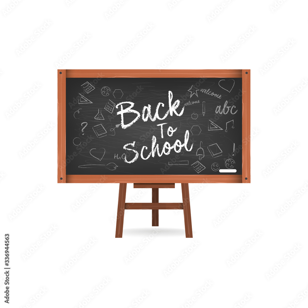 Back to school background, vector illustration.