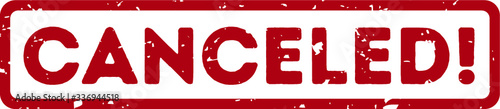 Canceled red stamp
