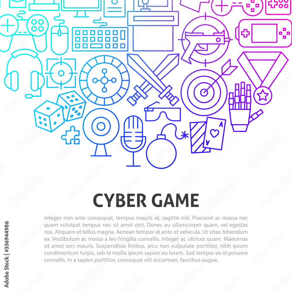 Cyber Game Line Concept Cyber Game Line Concept