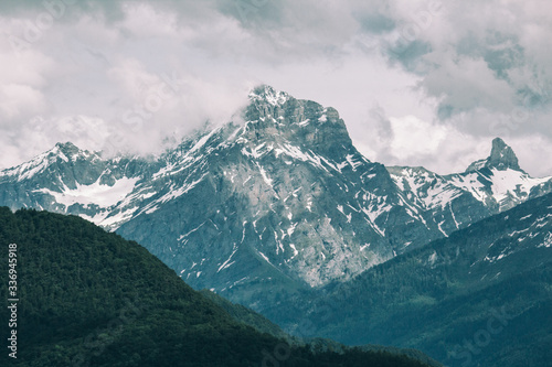 Beautiful mountain peak in Switzerland, Alps © d.athlete