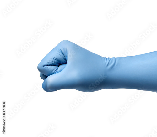 latex glove protective protection virus medical health fist power strength hand