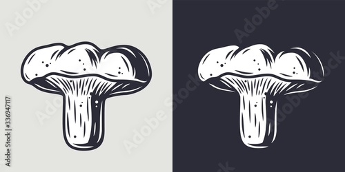 Autumn forest milk agaric mushroom picking menu