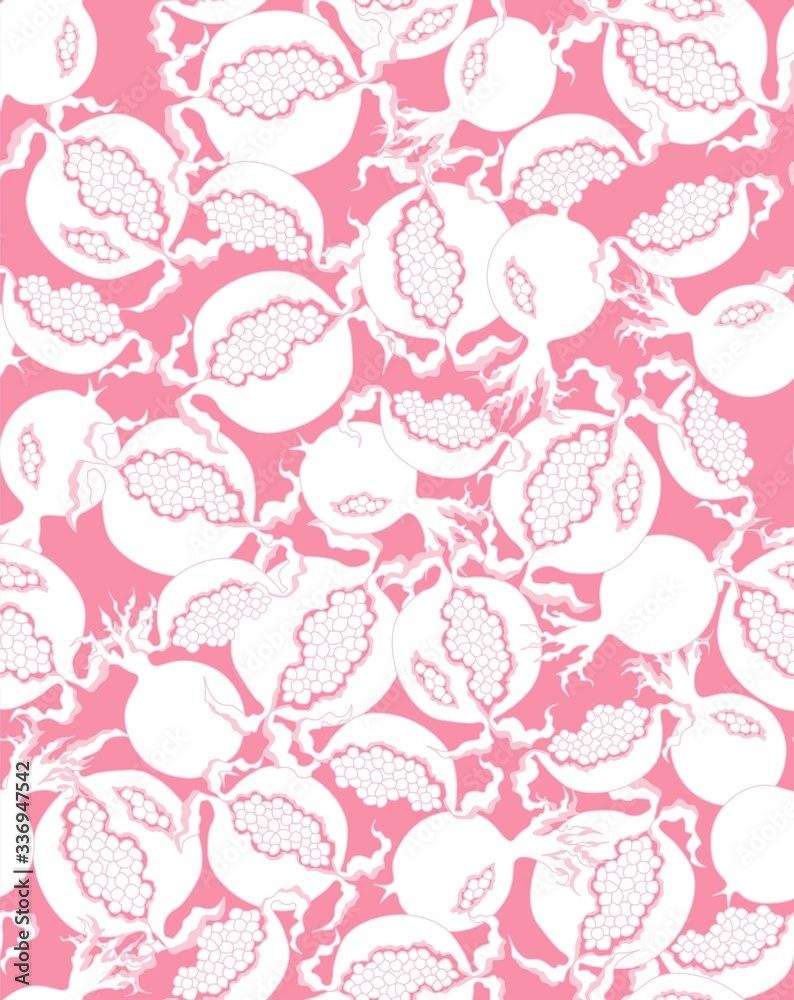 Pomegranate Seamless Pattern Funny Design