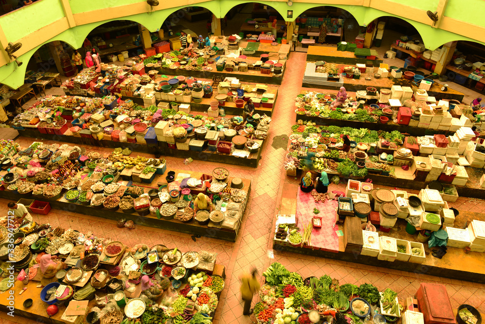 Vegetable market Siti Khadijah Stock Photo | Adobe Stock