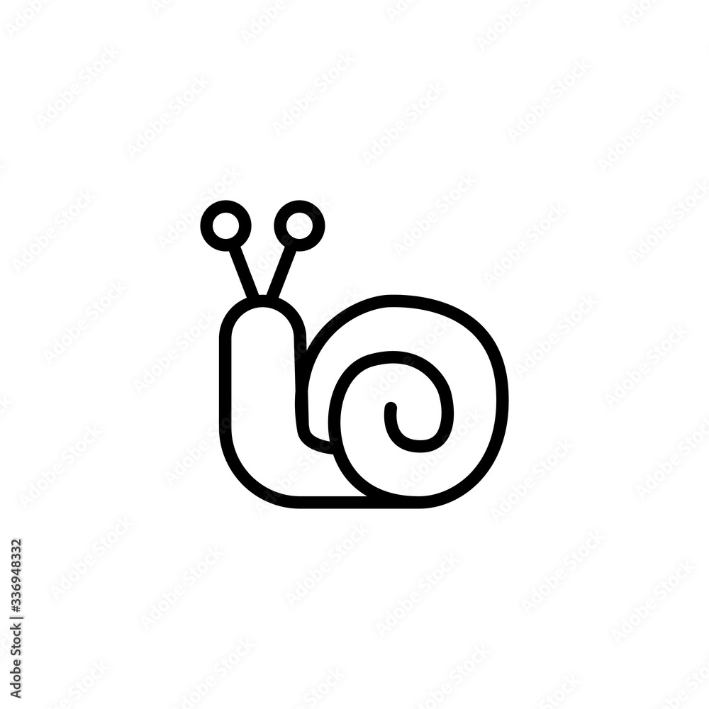 Fototapeta premium Snail vector icon. Snail symbol for your design. Trendy Flat style for graphic design, Web site, UI. EPS10. Vector illustration