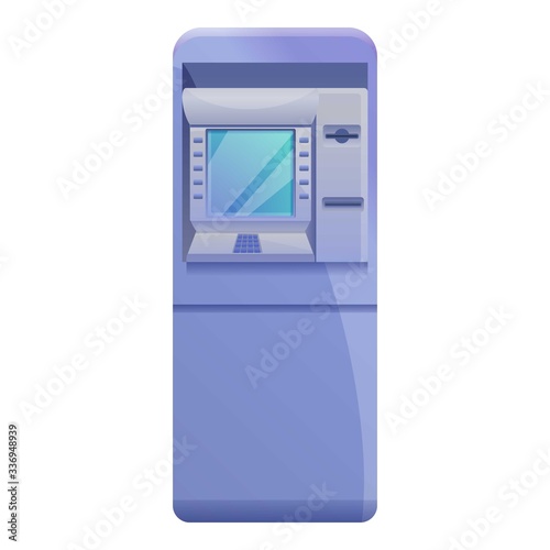 Server atm machine icon. Cartoon of server atm machine vector icon for web design isolated on white background