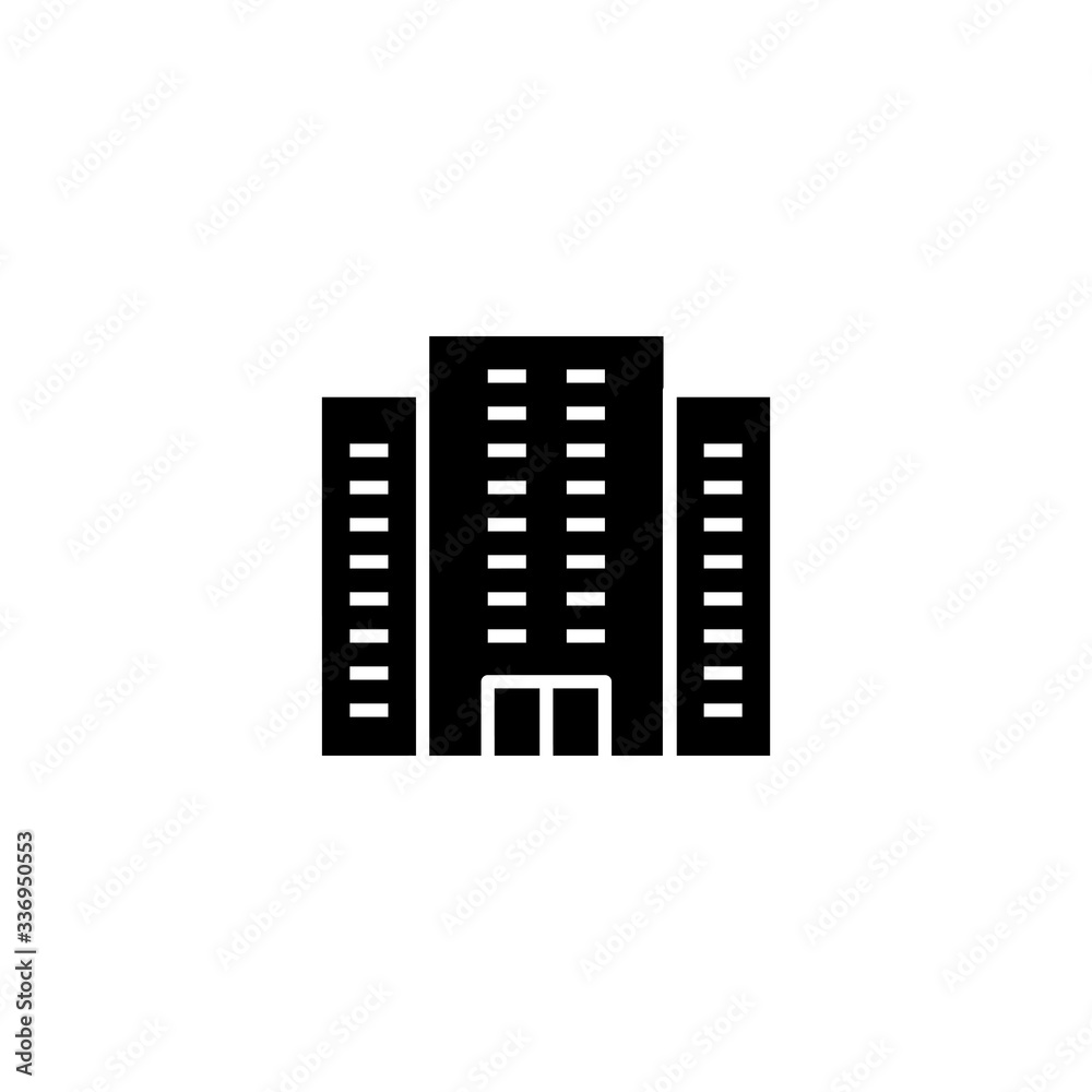 Resort icon. Beach Hotel icon vector on white background. Hotel and restaurant icon. Building Vector Illustration on the white background. - Vector