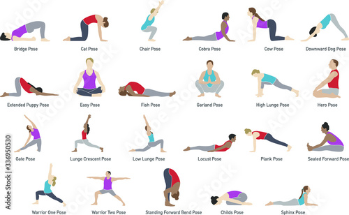 A Set of Yoga Illustrations