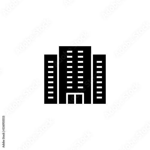 Resort icon. Beach Hotel icon vector on white background. Hotel and restaurant icon. Building Vector Illustration on the white background. - Vector