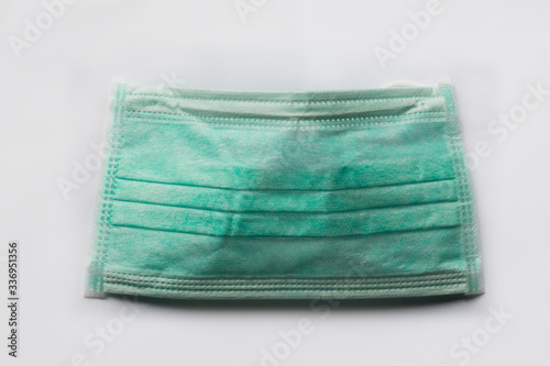 Surgical mask with white background