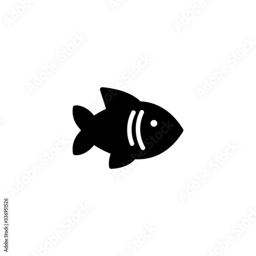 Fish icon. Aquarium symbol. Fish vector icon. Trendy Flat style for graphic design, Web site, UI. EPS10. Vector illustration