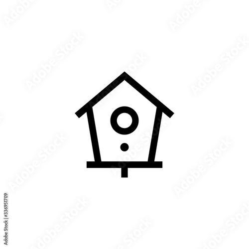 Bird house icon, Bird home icon. Trendy Flat style for graphic design, Web site, UI. EPS10. - Vector illustration