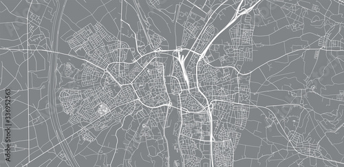 Fotografie, Obraz Urban vector city map of Maastricht, The Netherlands