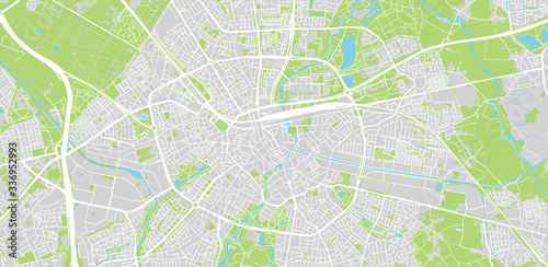 Urban vector city map of Eindhoven, The Netherlands