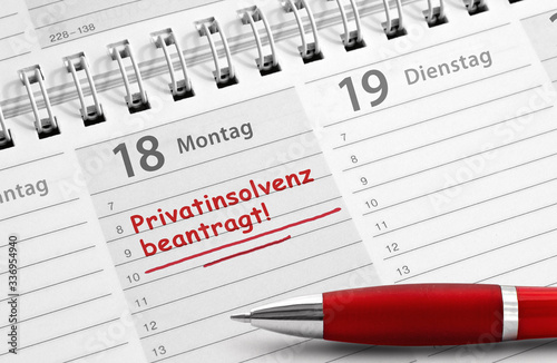 Notiz "Privatinsolvenz beantragt!" © hkama