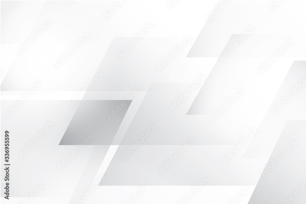Fototapeta premium Abstract geometric white and gray color background. Vector, illustration.