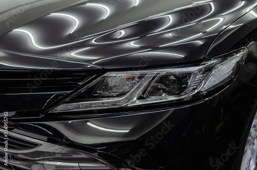 Fotografie, Obraz Black car with glass coating