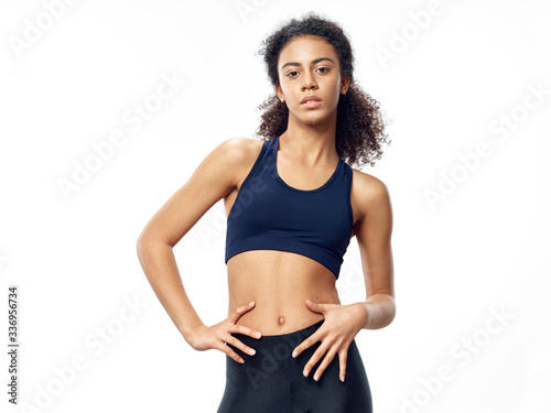 athletic woman slim figure healthy eating