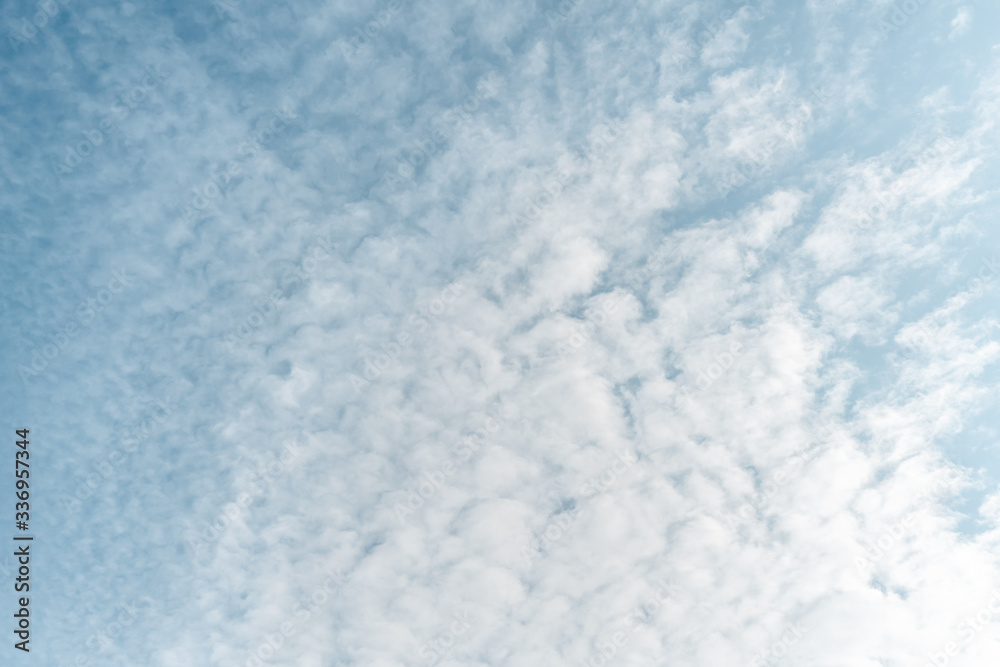 Texture of clouds and blue sky flowing between eachother