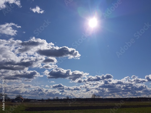 clouds and nature sun through clouds