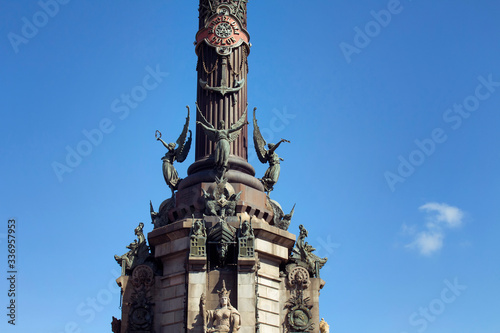 View of famous historical sculpture landmark called 