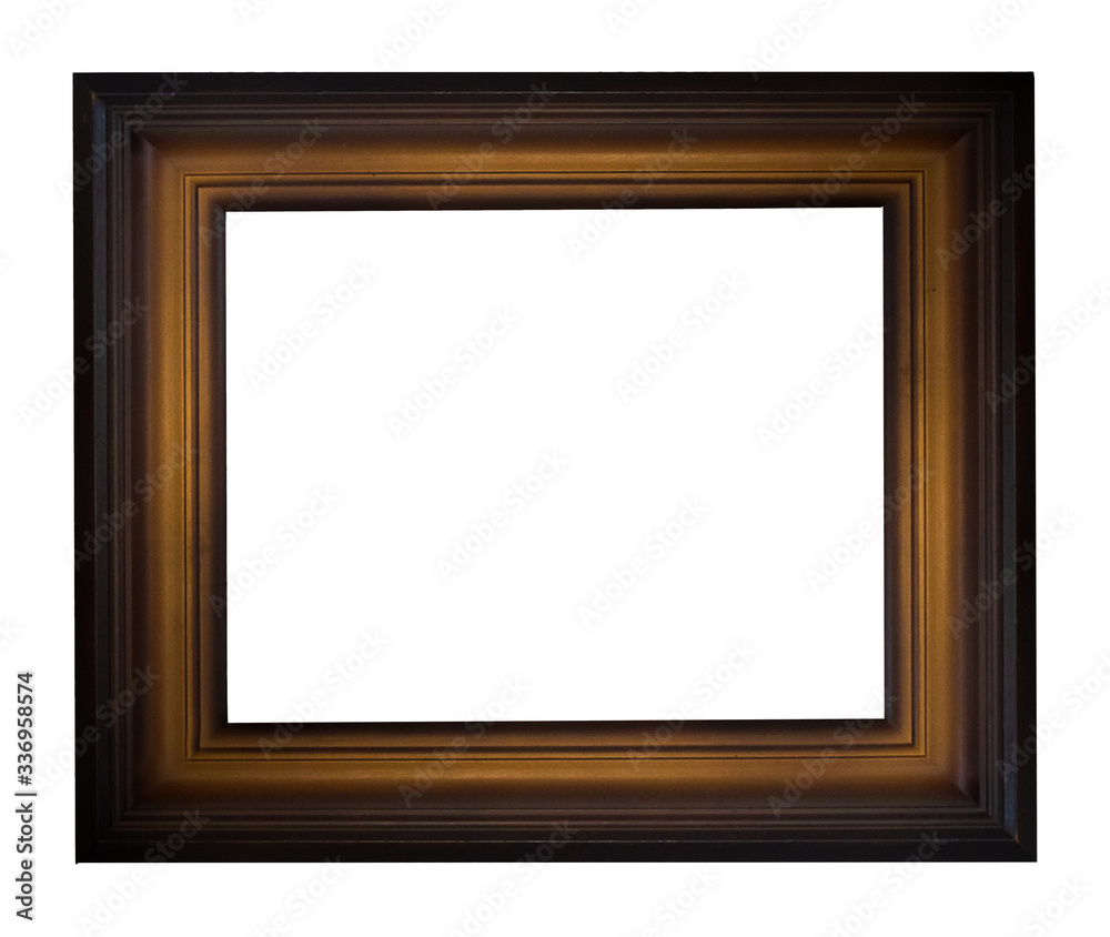 Dark brown, horizontal, classic frame for text, picture, photo, image, text, isolated on a white background Dark brown, horizontal, classic frame for text, picture, photo, image, text, isolated on a white background