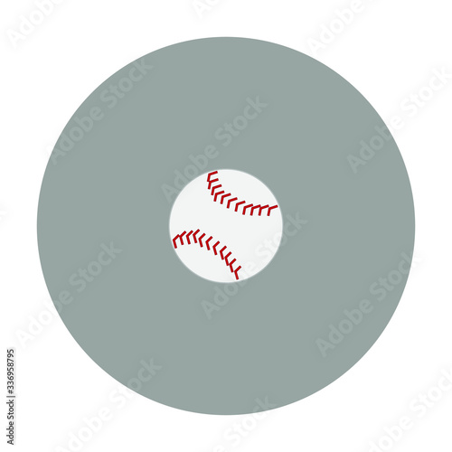 baseball ball, vector on white background
