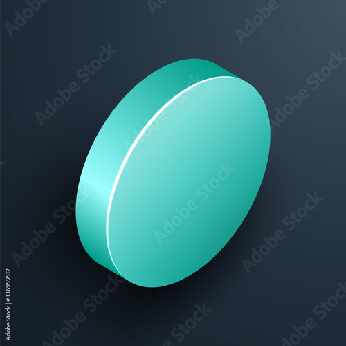 Isometric line Shield protecting from virus, germs and bacteria icon isolated on black background. Immune system concept. Corona virus 2019-nCoV. Turquoise circle button. Vector Illustration