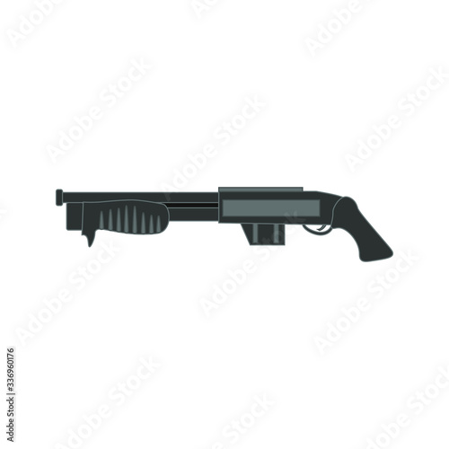 short shotgun, vector on white background