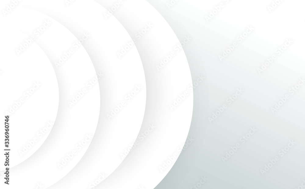 White circles abstract background. Simple and clean. 3D vector