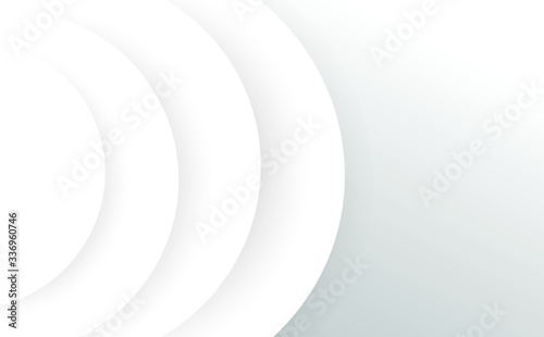 White circles abstract background. Simple and clean. 3D vector © Frozen Design