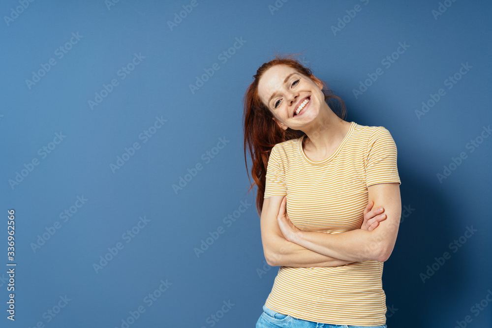 Cute young woman with a lovely friendly smile Cute young woman with a lovely friendly smile