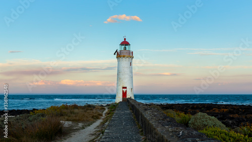 Port Fairy Lighthouse On Griffiths Island Victoria Australia near the Great Ocean Road photo