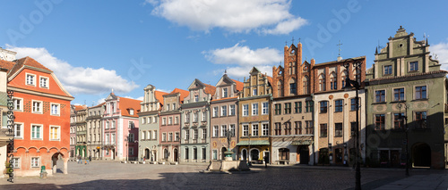 Poznan, Poland - March 14, 2020: Old Market square in the center of Poznan. Poland