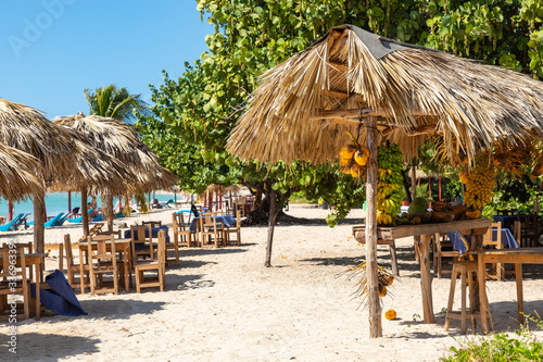 Fototapeta Naklejka Na Ścianę i Meble -  View of a beach Playa Ancon near Trinidad, Cuba.