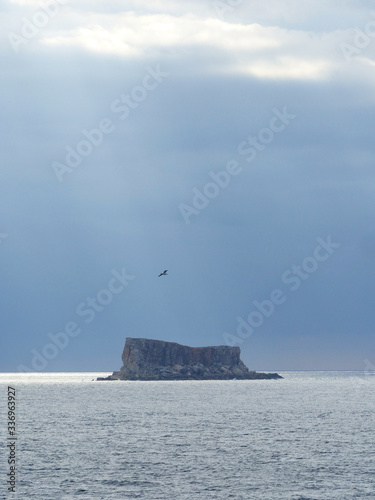 Filfla, a small uninhabited islet. Antland. Malt. Mediterranean Sea