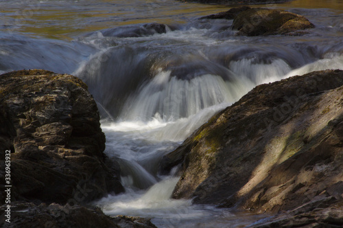 small waterfall in the mountains