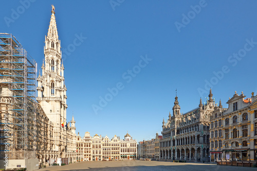 The main square from Brussels without any people