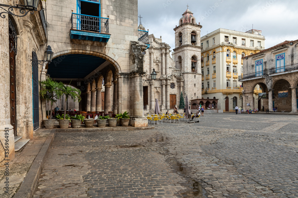 The San Cristobal Cathedral of Old Havana, Cuba.
