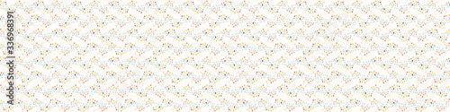 
Ditsy bright confetti shapes seamless vector border pattern. Stylized paper cut out banner backgrounsd. Kawaii modern retro fun ribbon trim. candi childish bright sprinkles masking washi tape. photo