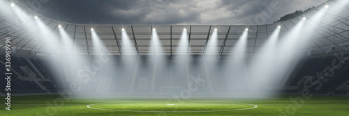 Leeres Fußballstadion wegen Geisterspiel und verschobener Meisterschaft photo